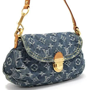 Louis Vuitton Denim Monogram Handbag Pleaty